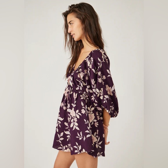 Portia Mini Dress in Black Cherry by Free People - Picture 4 of 4